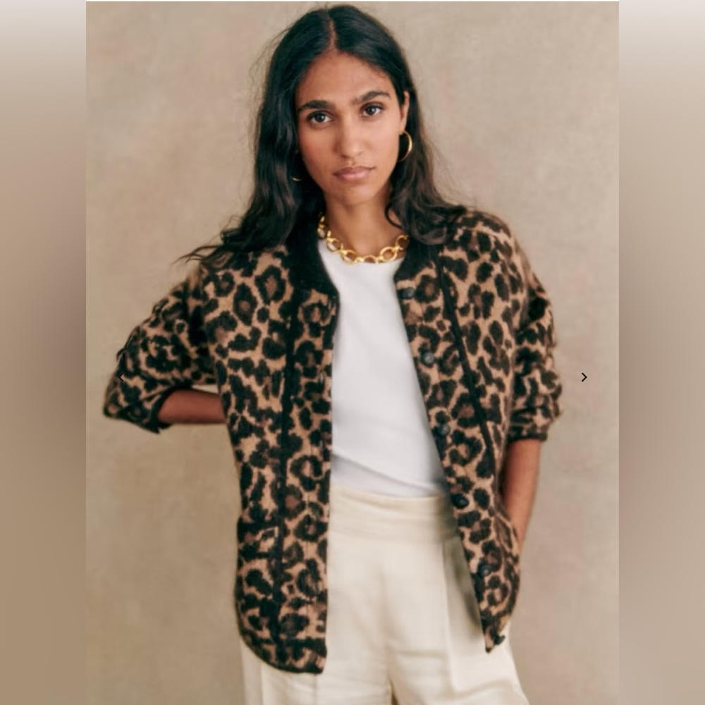 Sezane RARE Noah Jacket in Leopard